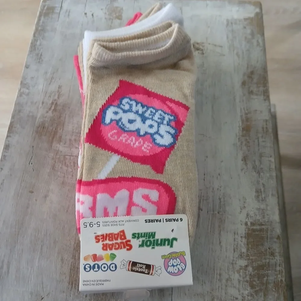 Candy-Themed Socks Set No Show Ankle